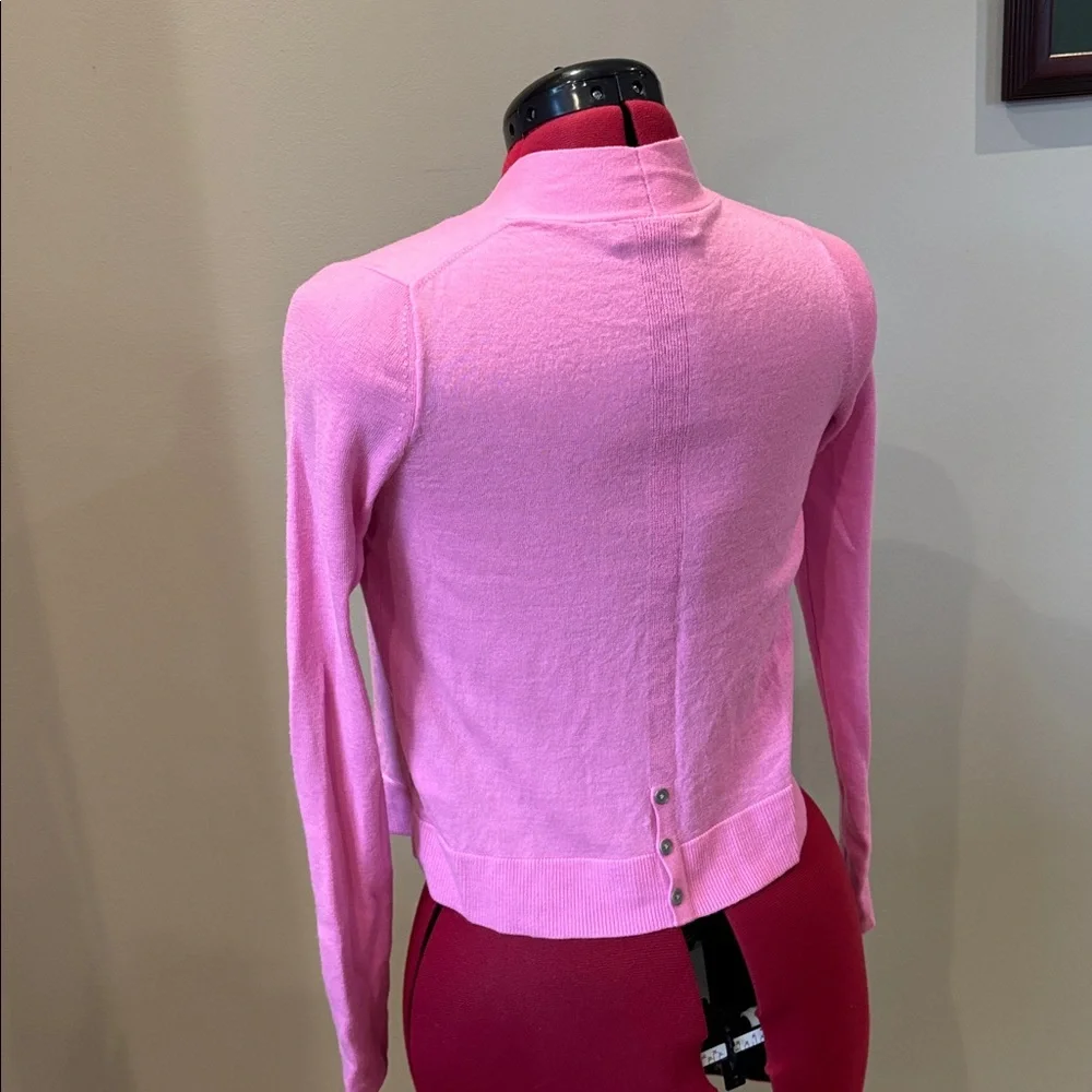 Pristine 🌷 Banana Republic Bubblegum Pink Open Wool Cardigan Sz S - Picture 4 of 10